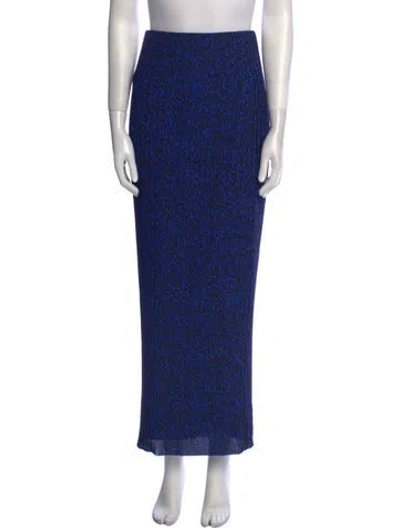 Pre-owned Solace London Printed Long Skirt W/ Tags In Blue