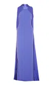 Solace London Ophelia Crepe & Satin Maxi Dress In 浅紫色