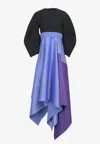 Solace London The Quinn Midi Dress In Purple