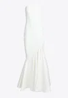 Solace London Rayne Strapless Gown In Cream