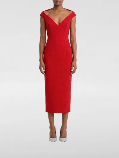Solace London Monica V-neck Midi Dress In Purple