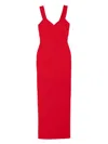 Solace London Red Nalani V-neck Maxi Dress In Red