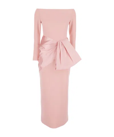 Solace London Rhianne Long-sleeved Dress In Pink