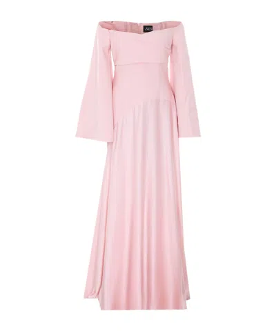 Solace London Rina Long-sleeved Dress In Pink