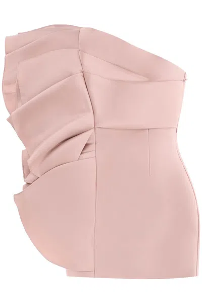 Solace London "rio Mini Dress With Draped Panel In Pink