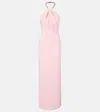Solace London Riva Embellished Halterneck Gown In Pink
