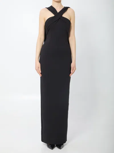 Solace London Rona Halterneck Maxi Dress In Black