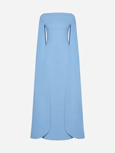 Solace London Sadie Crepe Maxi Dress In Bluebell