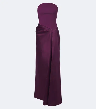 Solace London Korsett-robe Seri Aus Crêpe In Violett