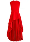 Solace London Severny Crepe Midi Dress In Red