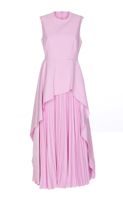 Solace London Severny Midi Dress In Pink