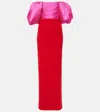 Solace London The Arden Draped Maxi Dress In Pink