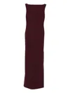 Solace London Sleeveless Boat-neck Maxi Dress In Burgundy