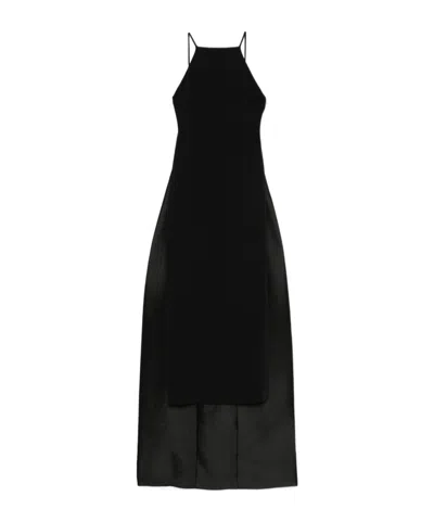 Solace London Spaghetti Strap Dress In Black