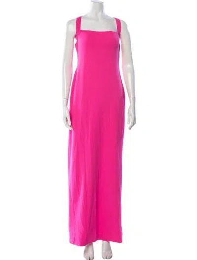 Pre-owned Solace London Square Neckline Long Dress In Pink
