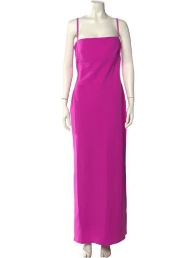 Pre-owned Solace London Square Neckline Long Dress In Purple