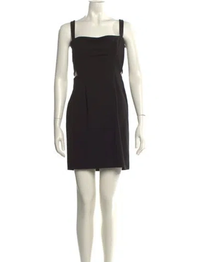 Pre-owned Solace London Square Neckline Mini Dress In Black