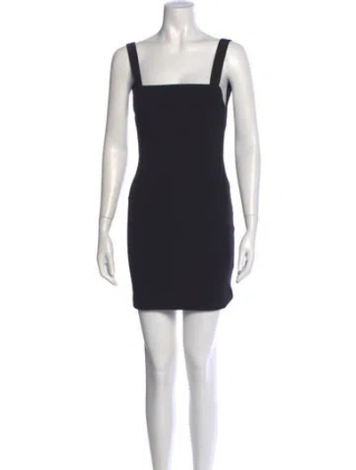 Pre-owned Solace London Square Neckline Mini Dress In Black