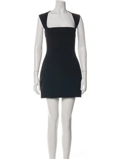 Pre-owned Solace London Square Neckline Mini Dress In Black