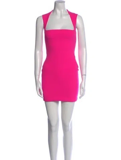 Pre-owned Solace London Square Neckline Mini Dress In Pink