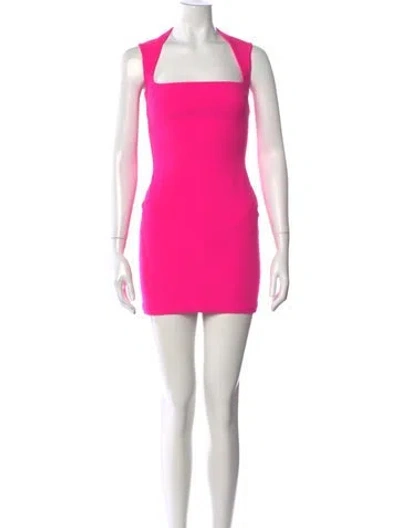 Pre-owned Solace London Square Neckline Mini Dress In Pink
