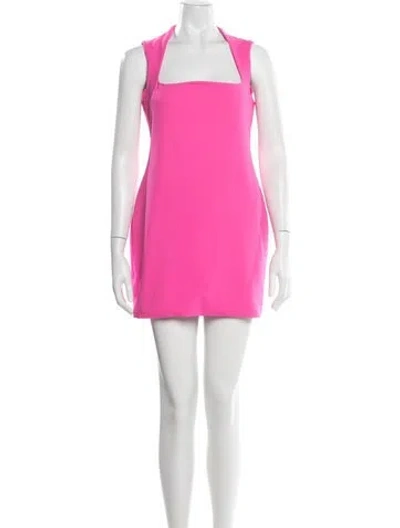 Pre-owned Solace London Square Neckline Mini Dress In Pink