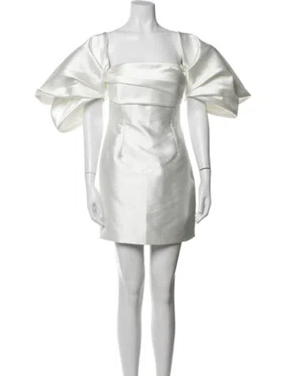 Pre-owned Solace London Square Neckline Mini Dress W/ Tags In White