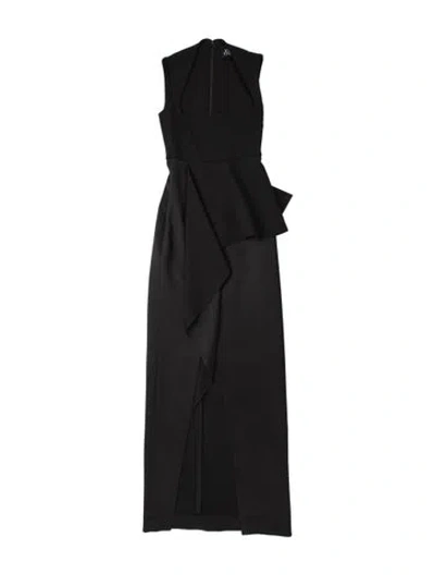 Pre-owned Solace London Strapless Long Dress In Black