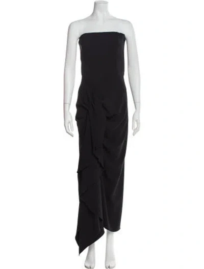 Pre-owned Solace London Strapless Long Dress In Multi