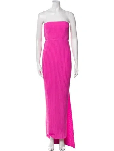 Pre-owned Solace London Strapless Long Dress In Pink