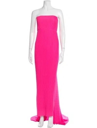Pre-owned Solace London Strapless Long Dress In Pink