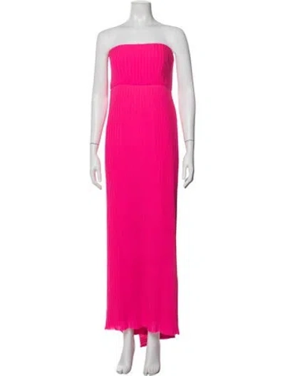 Pre-owned Solace London Strapless Long Dress In Pink