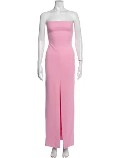 Pre-owned Solace London Strapless Long Dress In Pink
