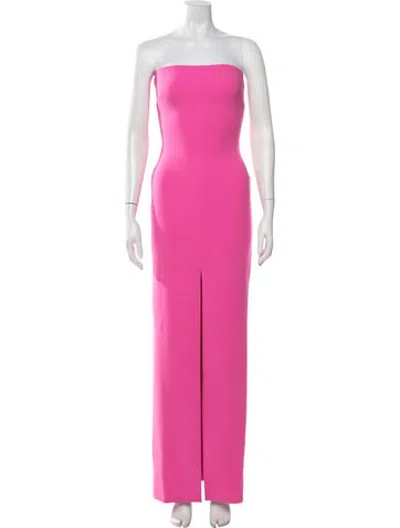 Pre-owned Solace London Strapless Long Dress In Pink