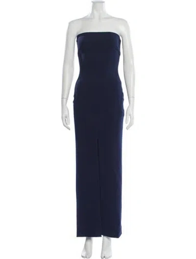 Pre-owned Solace London Strapless Long Dress In Purple