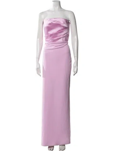Pre-owned Solace London Strapless Long Dress In Purple