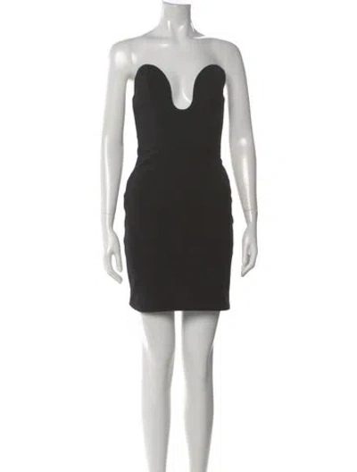 Pre-owned Solace London Strapless Mini Dress In Black