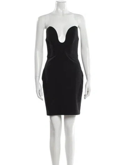 Pre-owned Solace London Strapless Mini Dress In Gray