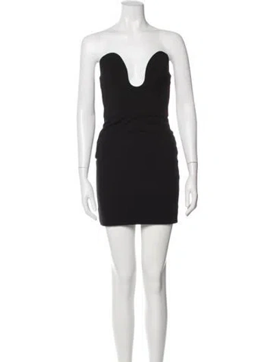 Pre-owned Solace London Strapless Mini Dress In Gray