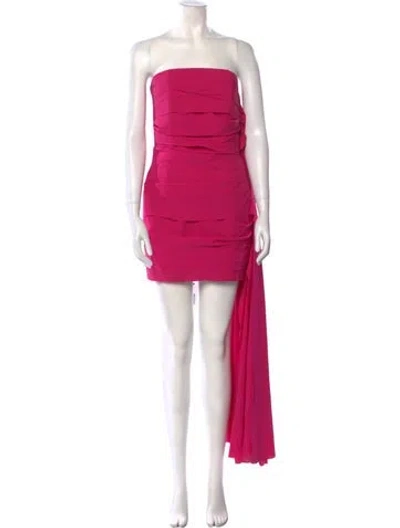Pre-owned Solace London Strapless Mini Dress In Pink