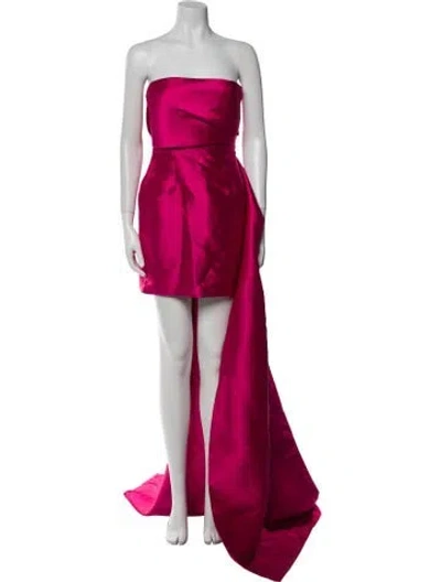 Pre-owned Solace London Strapless Mini Dress In Red