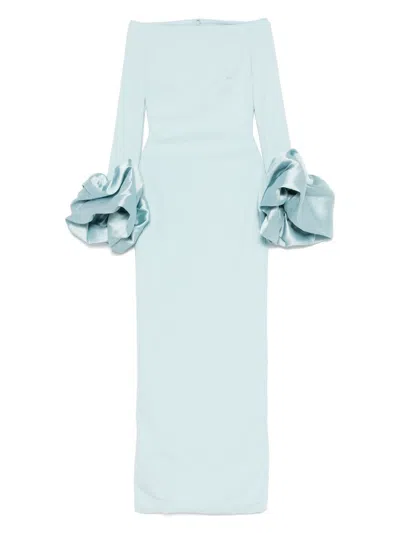 Solace London Talia Maxi Dress In Blue