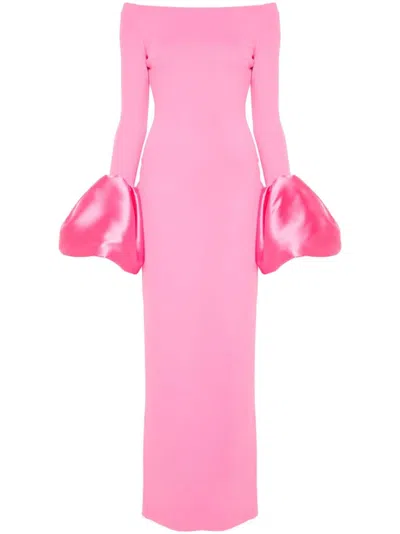 Solace London Talia Maxi Dress In Pink