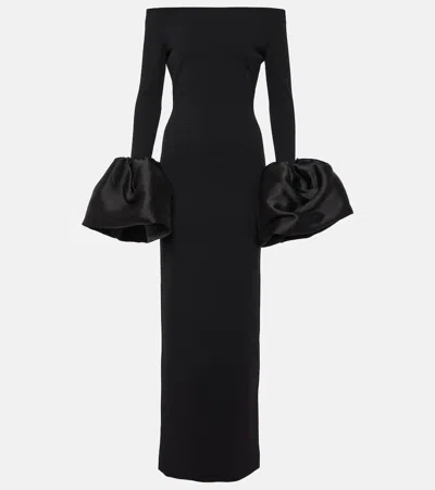 Solace London The Viviana Long Dress In Black