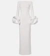 Solace London Talia Ruffle-cuff Maxi Dress