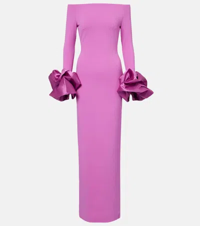 SOLACE LONDON TALIA OFF-SHOULDER GOWN