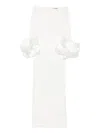 Solace London Talia Ruffle-cuff Maxi Dress In White
