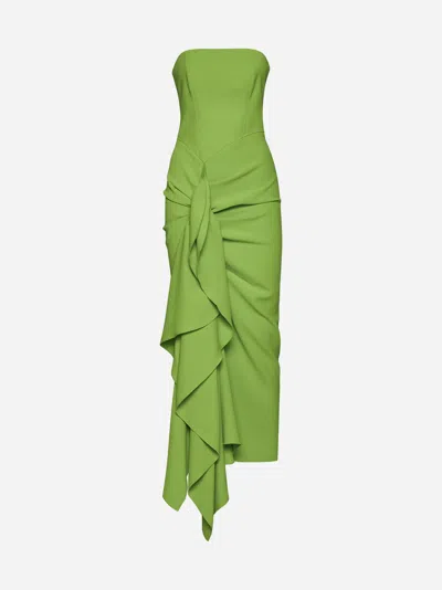Solace London Thalia Midi Dress In Green