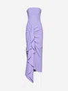 Solace London Thalia Crepe Maxi Dress In Lilac