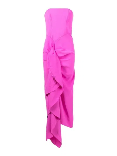 Solace London Dress  Woman In Fluo Pink